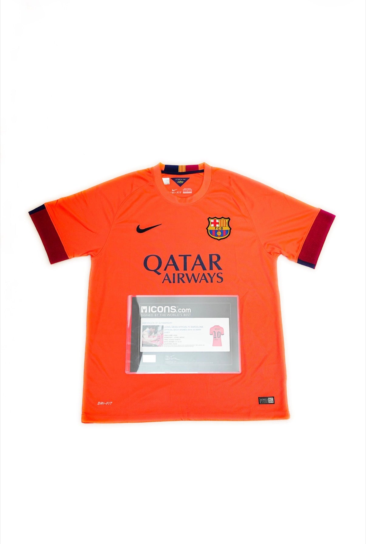 Lionel Messi - Barcelona Signed Jersey - Icons COA