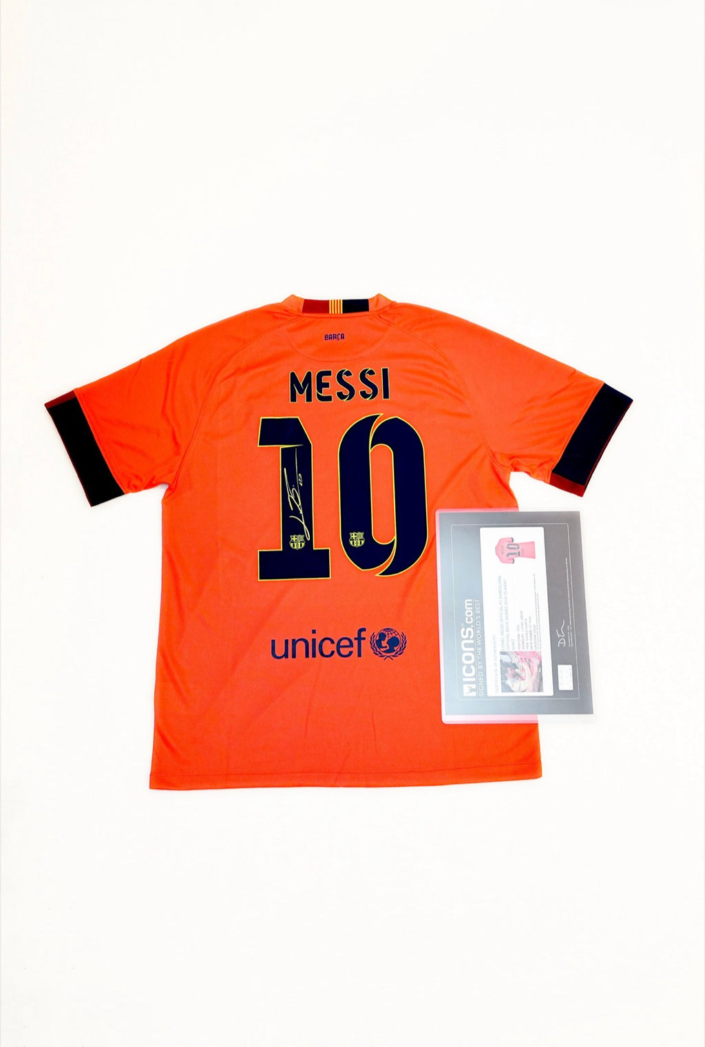 Lionel Messi - Barcelona Signed Jersey - Icons COA